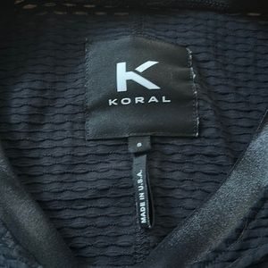 Koral Sofia mesh pullover black size Small